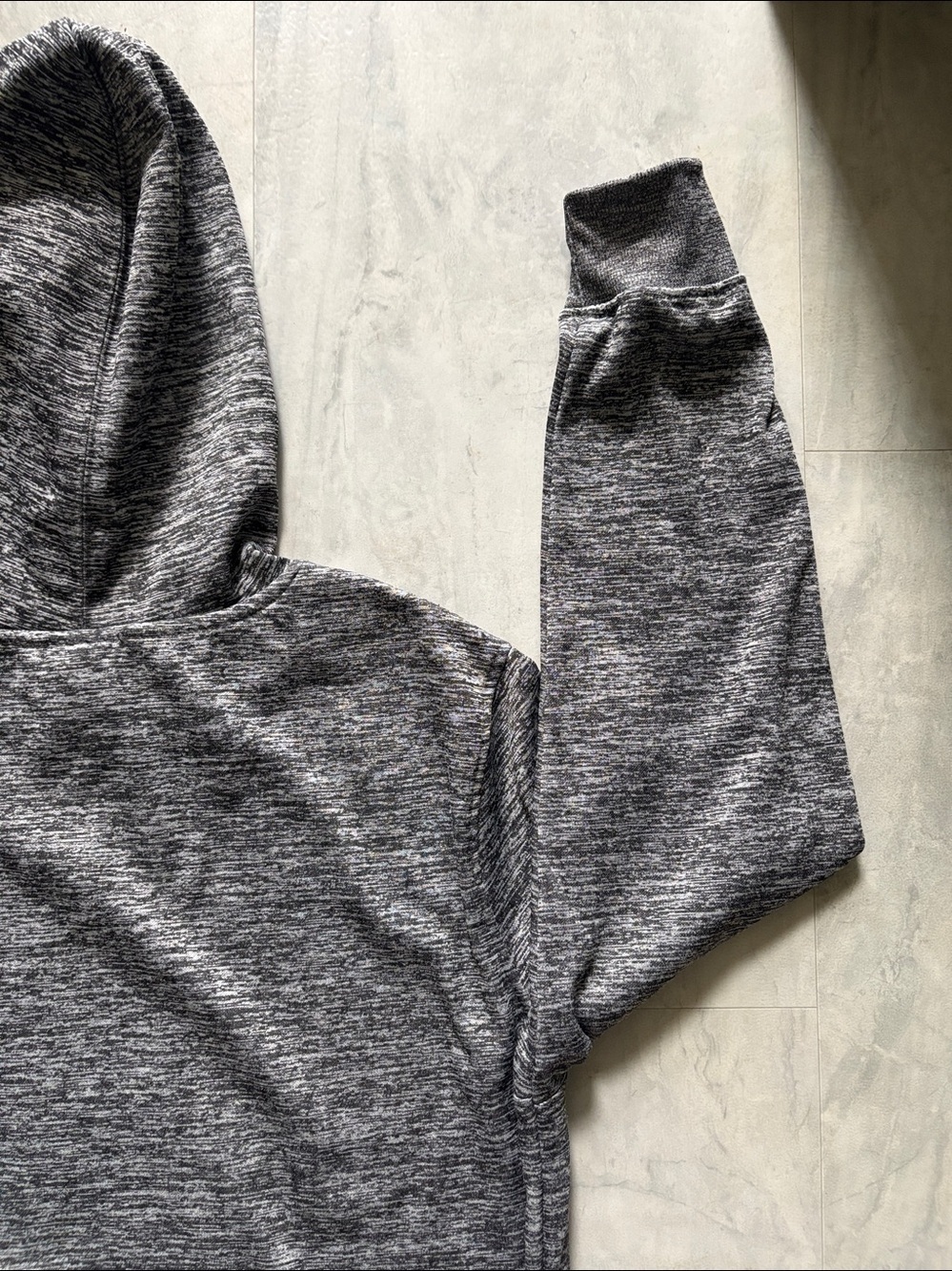 NBA Gray Heather Pullover Hoodie white NBA logo front long sleeve front pocket - Picture 11 of 14